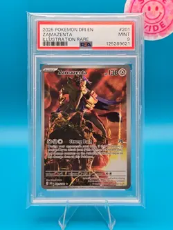 PSA 9 - 2025 POKEMON DRI EN-DESTINED RIVALS 201 ZAMAZENTA ILLUSTRATION RARE - Image 1