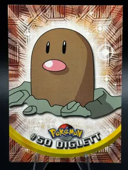 Diglett #50 Topps Blue Logo TV Animation Edition Series 1 Pokemon (LP) - Image 1