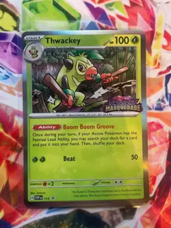 Pokemon Thwackey SVP 115 Twilight Masquerade Black Star Promo MINT - Image 1