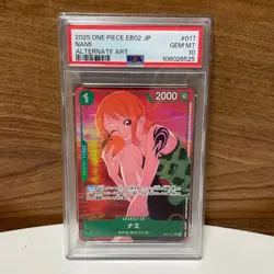 PSA10 Nami EB02-017 R Anime 25th Collection One Piece Card 2024 Japan Parallel - Image 1