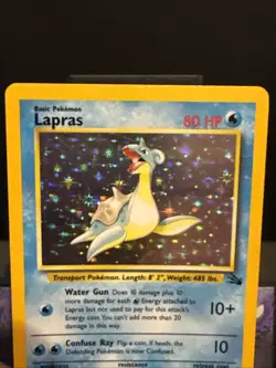 Pokemon Card Lapras 10/62 Rare Holo Fossil Set WOTC Light Play 1 - Image 2