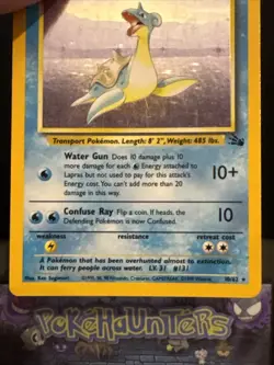 Pokemon Card Lapras 10/62 Rare Holo Fossil Set WOTC Light Play 1 - Image 5