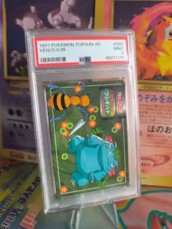 Pokemon Card Topsun VS Anime Venusaur Beedrill 1997 Bisaflor Japanese PSA 9 - Image 1