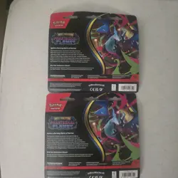2x Pokemon Phantasmal Flames 3 Pack Blister🔥🐲SEALED Promo Card Booster Presale - Image 2