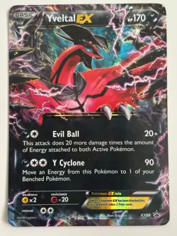 Yveltal EX XY08 Promo Black Star Holo Rare Pokemon Card - Image 1