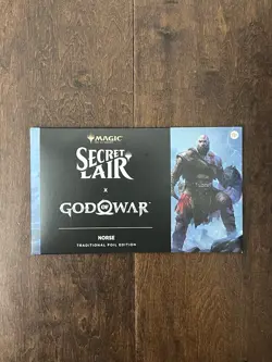 Magic The Gathering MTG Secret Lair Playstation God of War Norse Foil IN HAND - Image 1