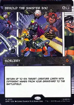 Behold the Sinister Six! (Borderless) Non- Foil M Marvel's Spider-Man 221 NM - Image 1