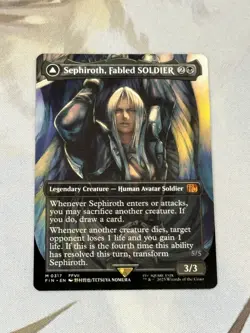 Sephiroth, Fabled SOLDIER Borderless 0317 Mythic Final Fantasy Non-foil MTG FIN - Image 1