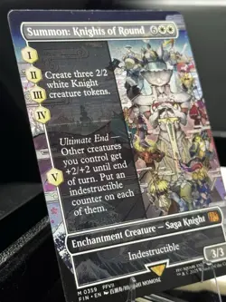 Summon: Knights of Round 0359 (Borderless) (See Desc) MTG:FIN (Imperfect) - Image 2