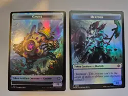MTG FOIL Gnome | Merfolk Double-Sided Token - LCI - Ixalan - Image 1