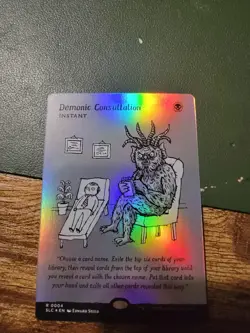 Secret Lair Encyclopedia Foil Demonic Consultation - Image 1
