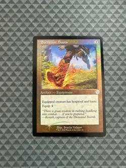 MTG Swiftfoot Boots #58 Foil U The Brothers’ War: Retro Frame Artifacts (BRR) - Image 1