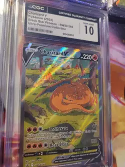 Pokemon Charizard V CGC 10 GEM MINT SWSH260 Ultra Premium Black Star Promo 💥 - Image 1