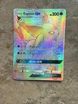 Espeon GX Sun & Moon Base Set 152/149 Pokemon Holo Secret Rare Rainbow - Image 3