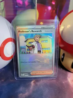 Professor's Research 122/131 Pokemon TCG S&V Prismatic Evolutions Pokeball Holo - Image 1