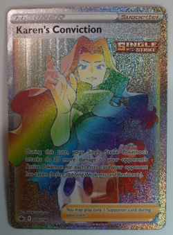 Karen's Conviction Secret Rainbow Rare Chilling Reign 216/198 - Image 1