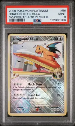 2009 POKEMON PLATINUM SUPREME VICTORS #56 DRAGONITE FB-HOLO PSA 9 - Image 1
