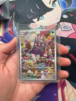 Pokemon TCG Morpeko 206/182 Paradox Rift Full Art Illustration Rare Holo - Image 1