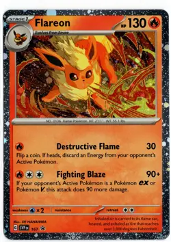 Pokemon - S&V Black Star Promo Cosmos Holo Flareon SVP 167 NM - Image 1