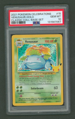 Pokemon Celebrations Classic Collection Venusaur Holo 15/102 PSA 10 - Image 1