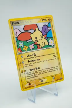 LP+/NM- Holo Plusle Pokemon Card | Vintage Rare | 2006 POP Series 3 5/17 SWIRL - Image 4
