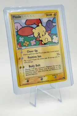LP+/NM- Holo Plusle Pokemon Card | Vintage Rare | 2006 POP Series 3 5/17 SWIRL - Image 5