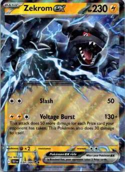 Zekrom EX 034/086 NM Black Bolt Pokemon Card TCG - Image 1