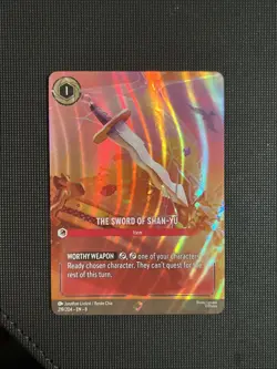 Disney Lorcana TCG the Sword of Shan-Yu Enchanted Card 219/204 Reign of Jafar - Image 1