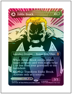 1x Eddie Brock, Borderless Art Foil 0233, Spider-Man, Magic MTG NM - Image 1