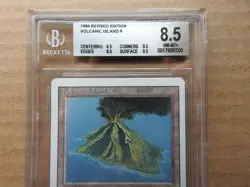 Volcanic Island BGS 8.5 NM-MT+ [Revised Edition] Mtg Magic Free Priority Mail! - Image 2