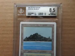 Tropical Island BGS 8.5 NM-MT+ [Revised Edition] Mtg Magic Free Priority Mail! - Image 2