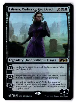 Liliana Waker Of The Dead NM* FOIL Core Set 2021 M21 108/274 mtg -UnltdCards - Image 1