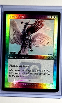 2023 MTG Magic the Gathering 30th Anniversary Promo Foil #1993 Serra Angel Retro - Image 1