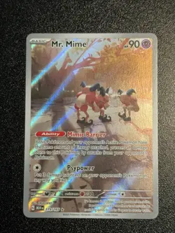 Mr. Mime 179/165 Holo Illustration Rare Pokemon TCG Scarlet & Violet Near Mint - Image 1