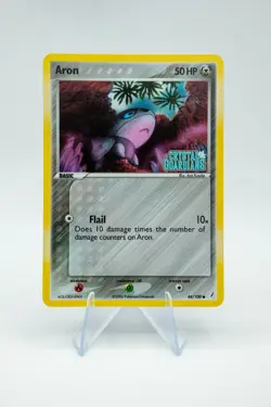 2006 Pokemon EX Crystal Guardians Aron Reverse Holo #44/100 LP Light Play - Image 1