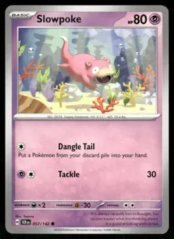 2024 Scarlet & Violet Series - Stellar Crown Slowpoke Common #57 - Image 1