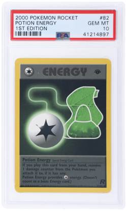 2000 Pokemon Team Rocket Potion Energy 1st Edition #82 PSA 10 - Image 1
