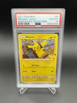 2021 Pokemon McDonald’s Collection #25 Pikachu Holo PSA 10 - Image 1