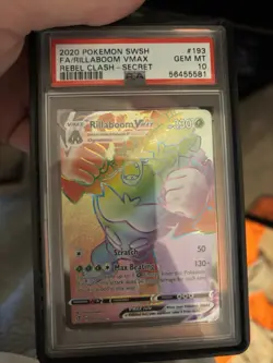 Pokemon Rillaboom VMAX Rebel Clash Secret Rare Full Art #193 PSA 10 Gem Mint - Image 1