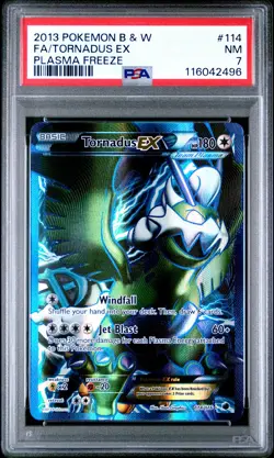 2013 POKEMON PLASMA FREEZE TORNADUS EX #114 ULTRA RARE PSA 7 NM #116042496 - Image 1
