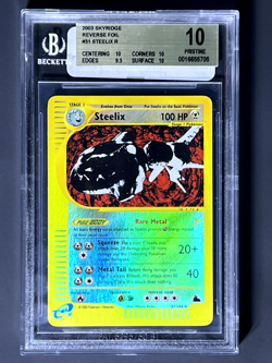 BGS PRISTINE 10 2003 Pokemon (WOTC) Skyridge Steelix-Reverse Foil #31 (POP 2) - Image 1