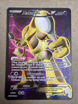 Pokemon Alakazam EX TCG Fates Collide Holo Full Art Ultra Rare Card 117/124 - Image 1