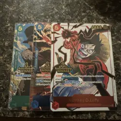 One Piece OP13 3rd Anniversary Winner Set Pre Release Card Luffy Sabo Ace - Image 1