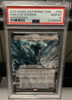 2025 MTG TARKIR: DRAGONSTORM BORDERLESS #382 UGIN, EYE OF THE STORMS PSA 10 - Image 1