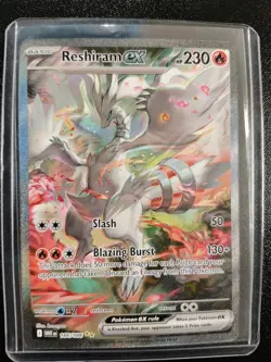 Pokemon TCG Reshiram Holo Full Art Sir 166/086 White Flare English NM+ - Image 1