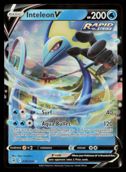 Inteleon V 078/264 Ultra Rare Holo - 2021 Pokemon Fusion Strike LP - Image 1