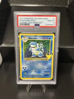 PSA 10 Pokemon Blastoise 2/102 25th English Celebrations 2021 Classic - Image 1