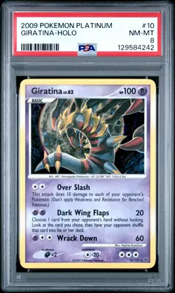 2009 POKEMON PLATINUM #10 GIRATINA-HOLO PSA 8 - Image 1