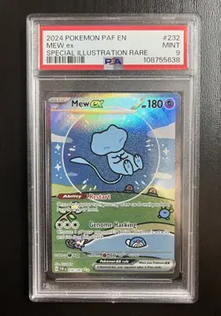 *NEW* Pokemon Bubble Mew Special Illustration Rate 232/091 Paldean Fates PSA 9 - Image 1