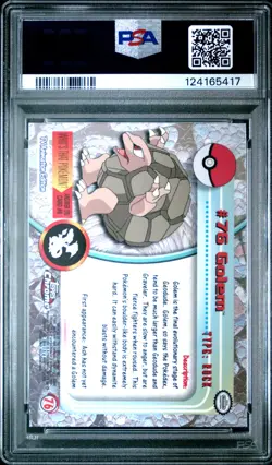 2000 TOPPS CHROME POKEMON T.V. #76 GOLEM PSA 10 - Image 2